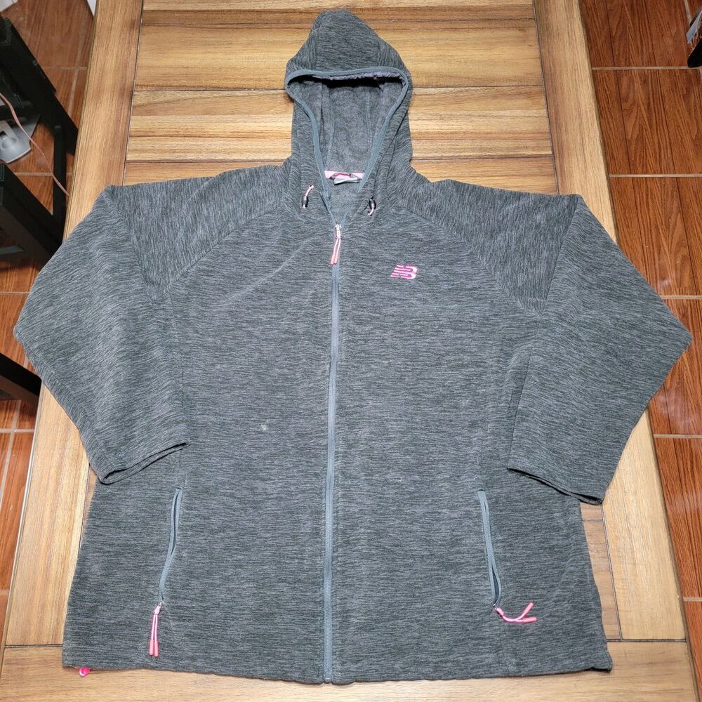 New Balance LS Full Zip Dark Grey Hoodie Jacket - Size 3X